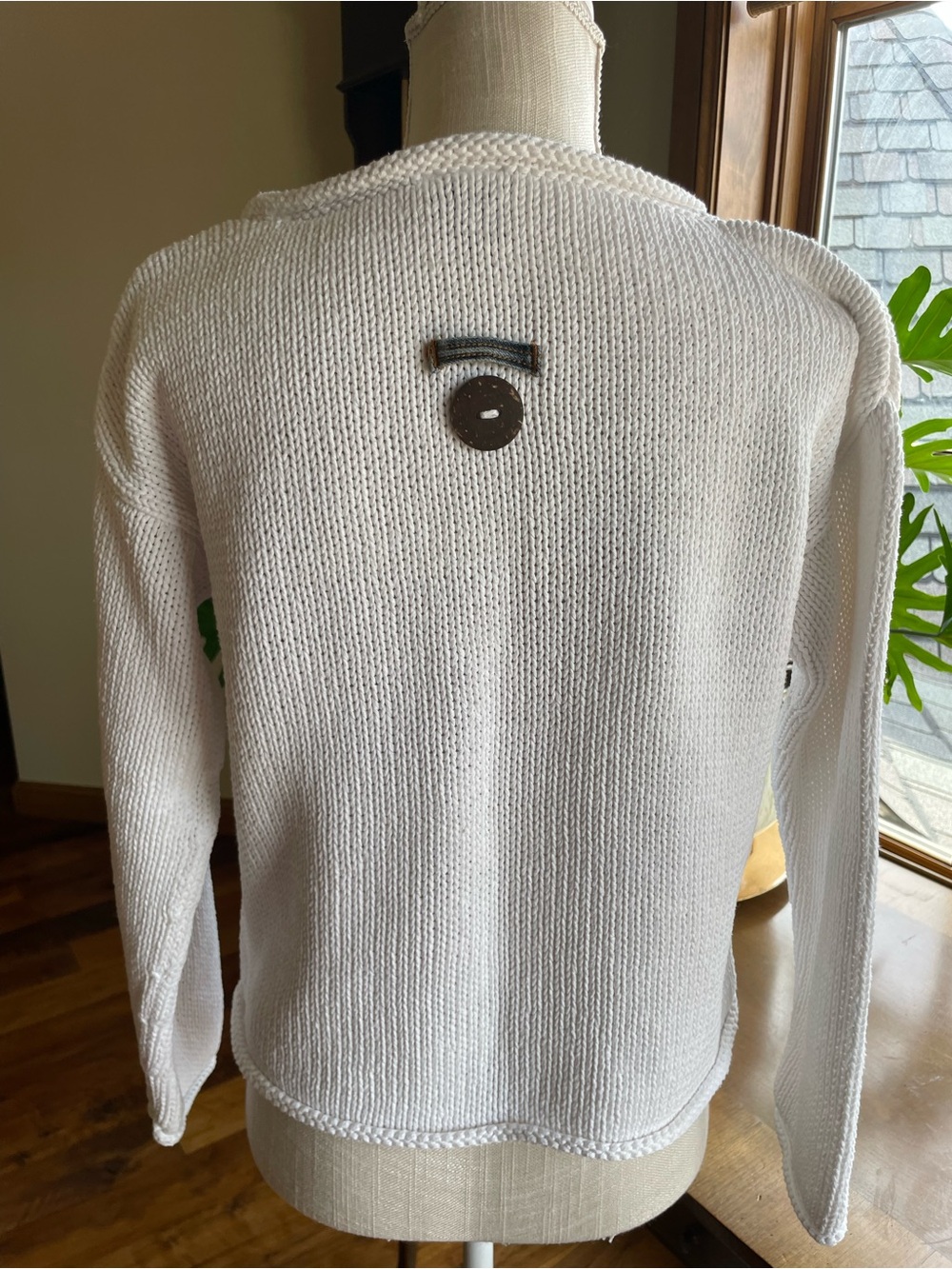 Shannon Passero 100% Cotton Boxy Roll Neck Sweater with Denim Pocket M - Picture 3 of 11